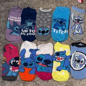Disney Stitch Kids Socks Set of 10 - Multicolor